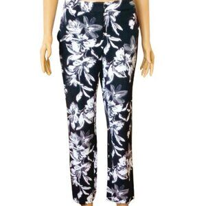 Cynthia Rowley Black Floral Pants Size 6